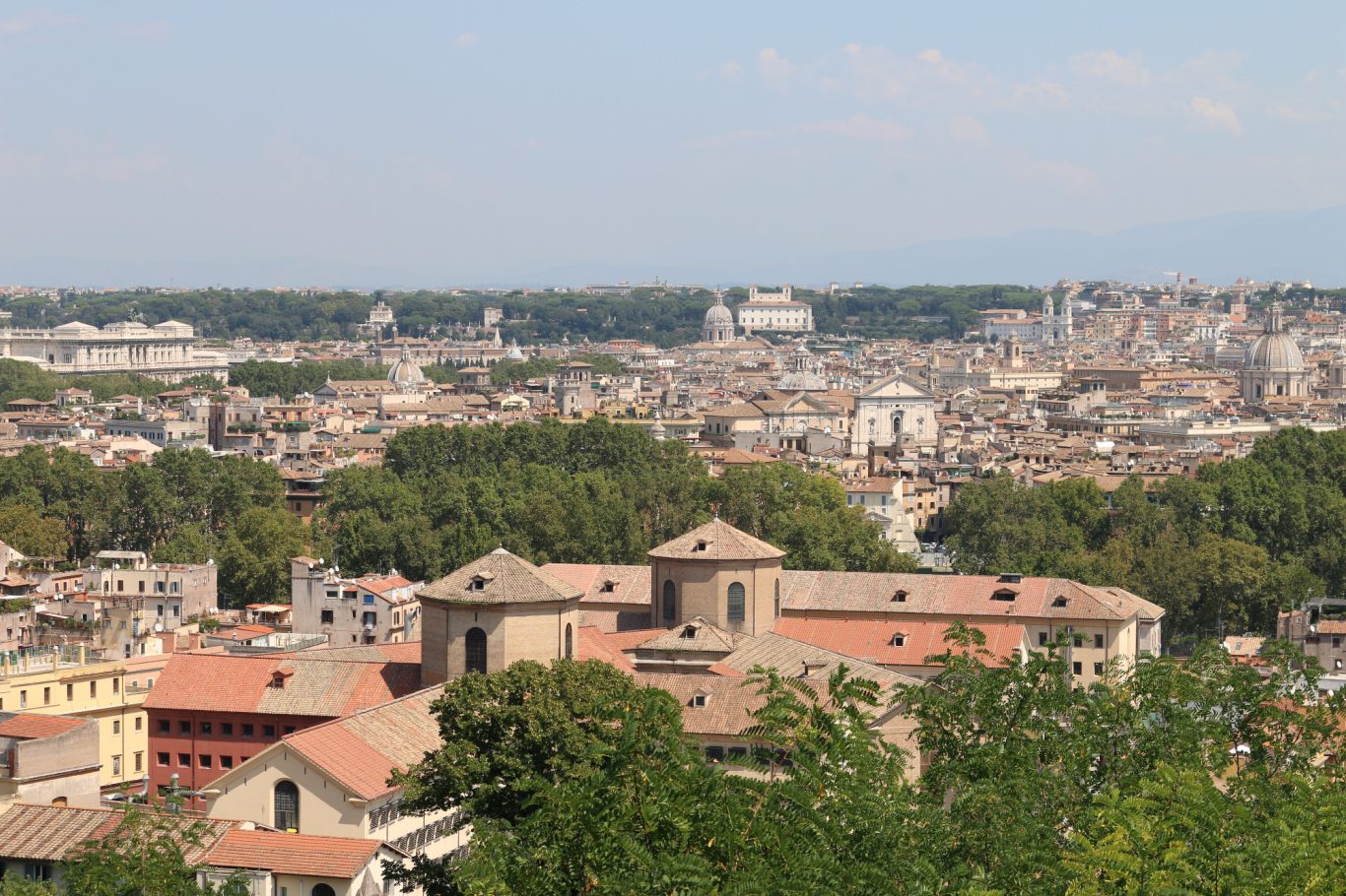 Rom - Stadtpanorama vom View-Point Trastevere Aussicht auf die Altstadt von Rom von Trastevere