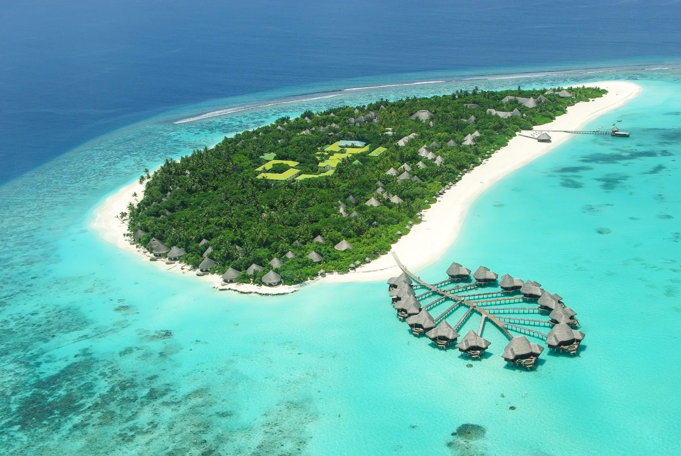 Landschaft einer Tropischen insel auf den Malediven