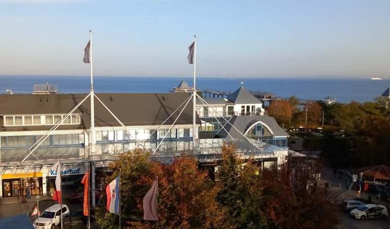 Aussicht auf Hotel in Heringsdorf auf die Ostsee