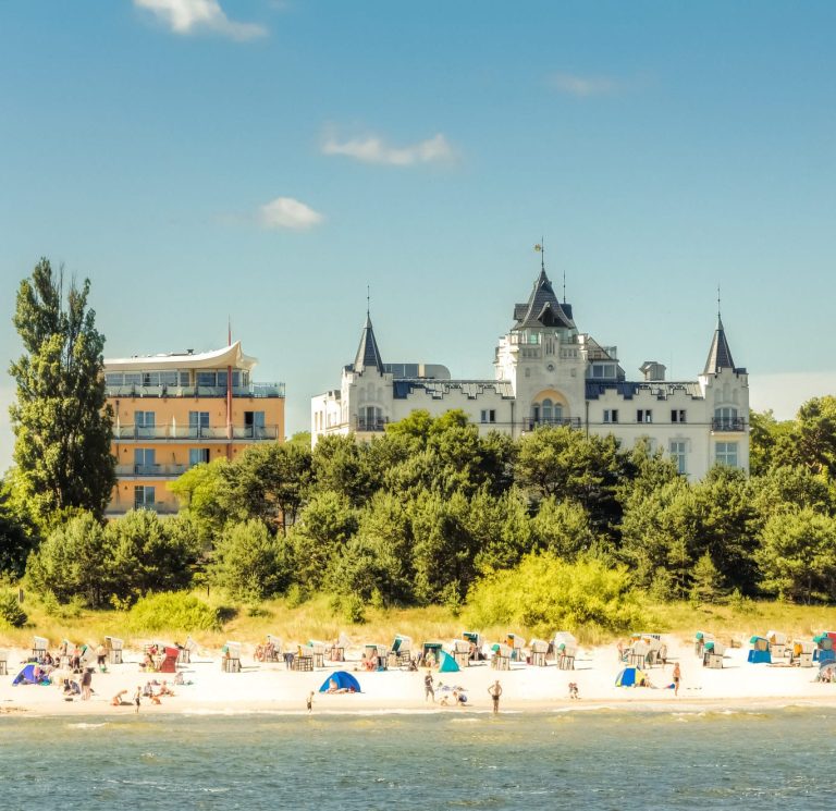 Hotels und Strand in Zinnowitz